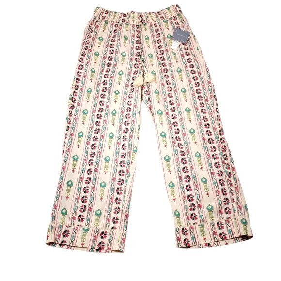 Haute Hippie India Tribal Bohemian Festival Pants Elastic Waist Cowrie Medium - Picture 1 of 12